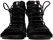 Ann Demeulemeester Black Lace-Up Sandals