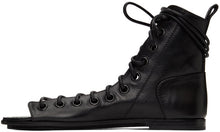 Ann Demeulemeester Black Lace-Up Sandals
