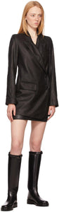 Ann Demeulemeester Black Leather Oversized Jacket