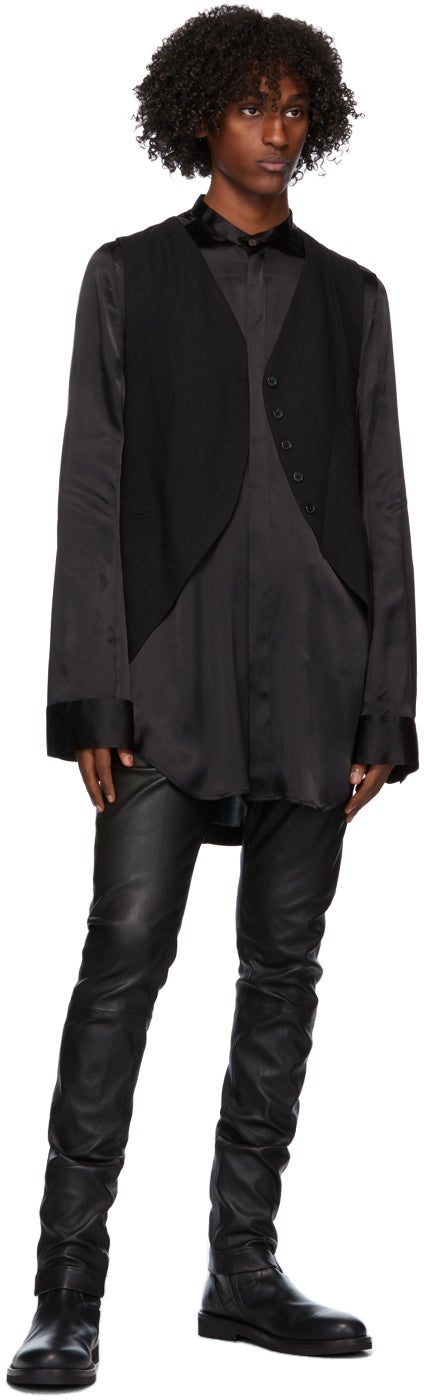 Ann Demeulemeester Black Long Shirt