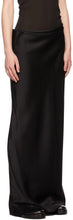 Ann Demeulemeester Black Satin Long Skirt