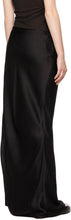 Ann Demeulemeester Black Satin Long Skirt