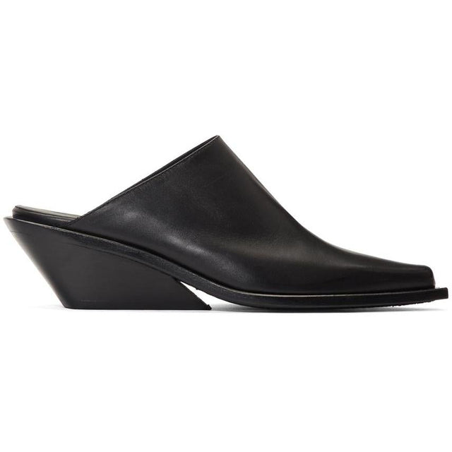 Ann Demeulemeester Black Wedge Mules