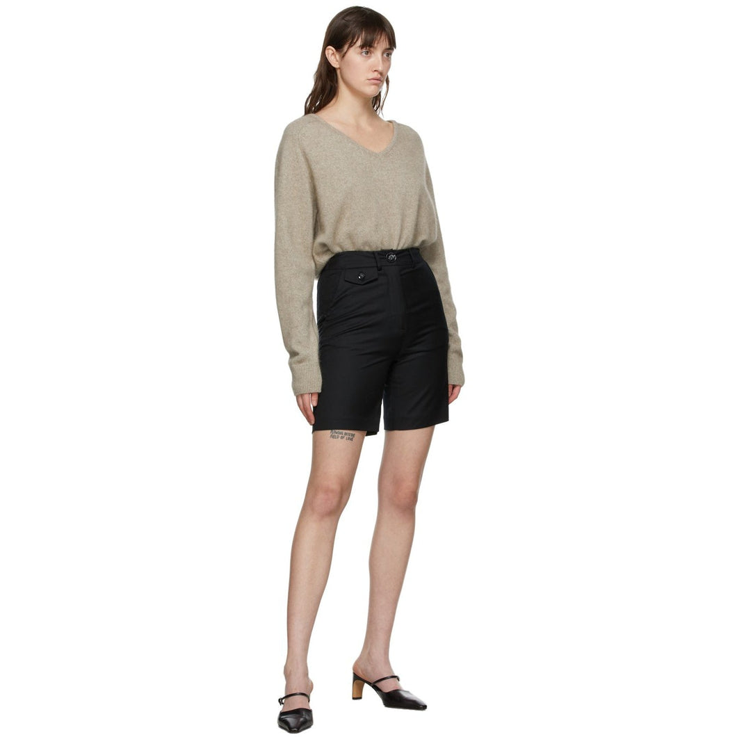 Anna Quan Black Wool Patsy Shorts