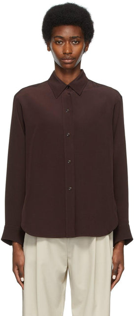 Arch The Burgundy Silk Shirt - Arcler la chemise en soie bourgogne - 아치 부르고뉴 실크 셔츠