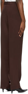 Arch The Burgundy Silk Straight Trousers