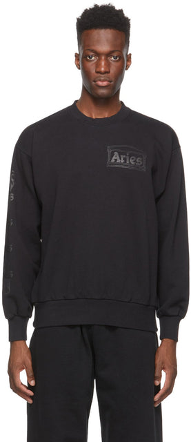 Aries Black Column Sweatshirt - Sweat-shirt de colonne noire Bélier - 양자리 블랙 칼럼 스웨터