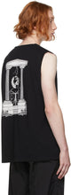 Aries Black Low Armhole Muscle Sleeveless T-Shirt