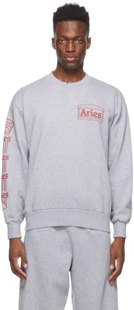 Aries Grey Column Sweatshirt - Sweat-shirt de colonne gris Bélier - 양자리 회색 칼럼 스웨터