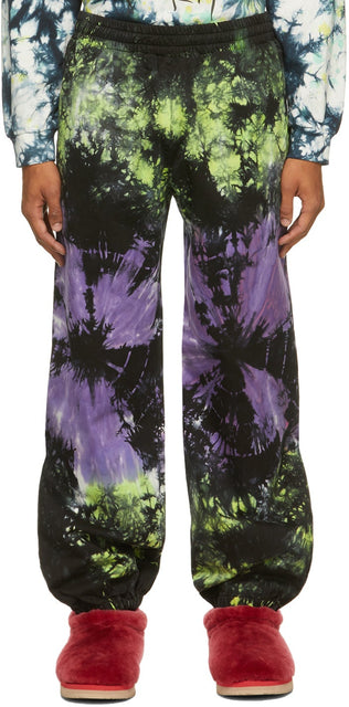 Aries Multicolor Tie-Dye Track Pants - Pantalon de piste multicolore multicolore - 양자리 다색 넥타이 염료 트랙 바지