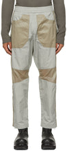 Arnar MÃ¡r JÃ³nsson Taupe Paneled Contrast Track Pants - Arnar Már Jónsson Pantalon de piste de piste de contraste lambrissé - Arnar Mür Jãīnsson Taupe Paneled 대조 트랙 바지