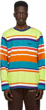 Awake NY Green Engineered Stripe Long Sleeve T-Shirt - T-shirt à manches longues à rayures d'ingénierie de NY NY NY - 깨어있는 뉴욕 녹색 엔지니어링 스트라이프 긴 소매 티셔츠