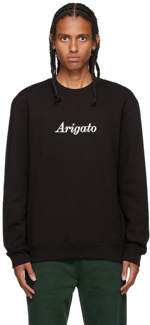 Axel Arigato Black Script Logo Sweatshirt - Sweat-shirt de logo de script noir Axel Arigato noir - Axel Arigato 블랙 스크립트 로고 스웨터