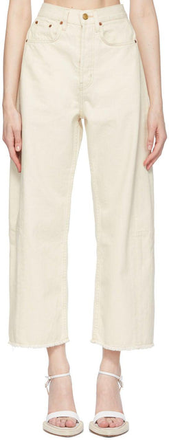 B Sides Off-White Lasso Jeans - B côtés de jeans lasso blanc blanc - B면은 흰색 올라고 청바지입니다