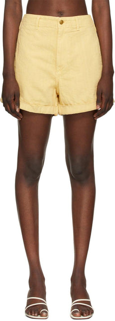 B Sides Yellow Cinch HaydÃ©e Overdye Shorts - B côtés jaune Cinch Haydé Eversaire - B 측면 노란색 cinch haydé e overdye shorts.