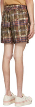 BEAMS PLUS Khaki Check Beach Shorts