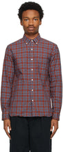 BEAMS PLUS Red Check Button-Down Shirt - Bouton de bouton Vérifiez la chemise - 빔 플러스 레드 체크 버튼 다운 셔츠