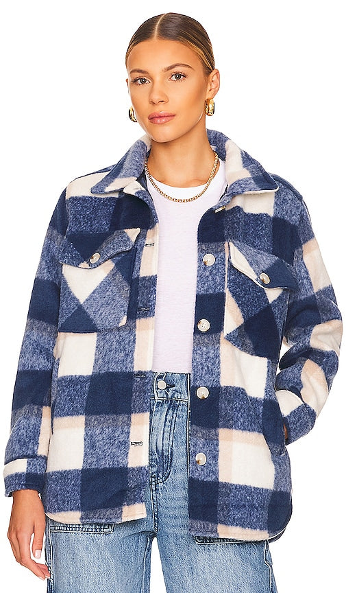 BLANKNYC Plaid Jacket in Navy Veste à carreaux Blanknyc dans la marine 海军的Blanknyc格子夹克