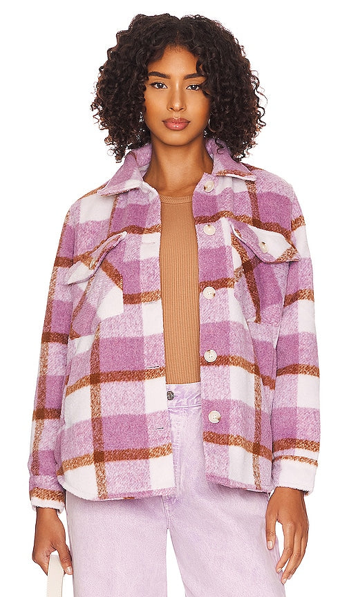 BLANKNYC Plaid Jacket in Purple Veste à carreaux Blanknyc en violet 紫色的Blanknyc格子夹克