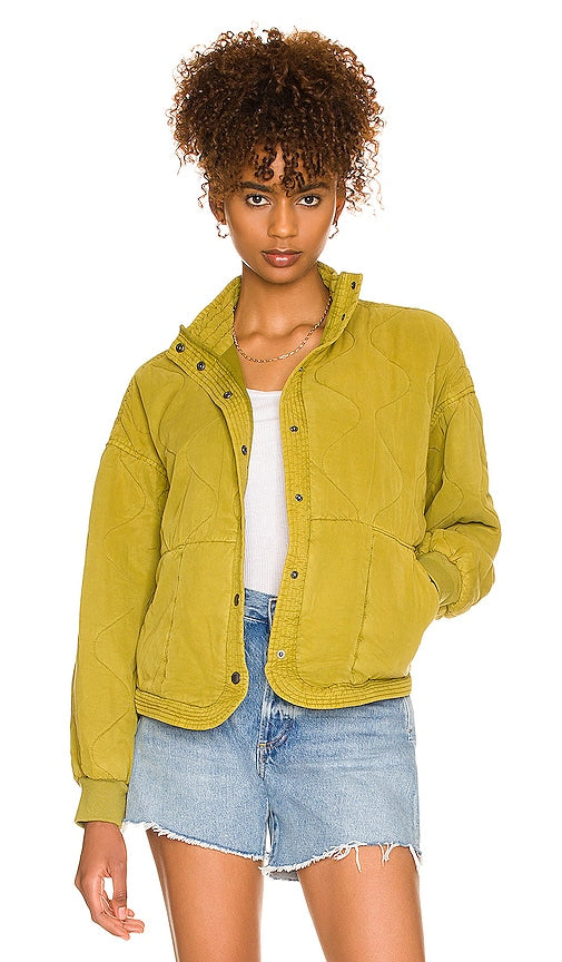BLANKNYC Quilted Jacket in Green Veste matelassée Blanknyc en vert 绿色的Blanknyc缝外套