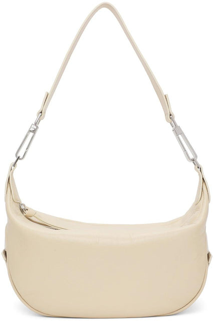 BY FAR Beige Crinkled Ami Bag - Par un sac ami froissé bien beige - 멀리 베이지 색 오르가루 ami 가방