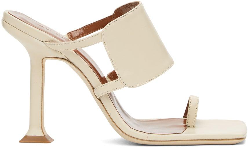 BY FAR Beige Gigi Heeled Sandals BlackSkinny