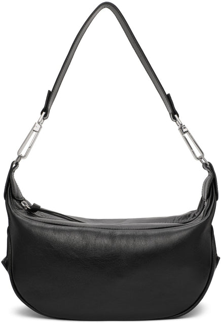 BY FAR Black Crinkled Ami Bag - Par un sac ami froissé noir - 멀리 검은 색 거친 아미 가방