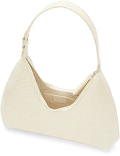 BY FAR Off-White Croc Amber Bag