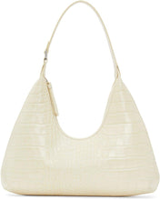 BY FAR Off-White Croc Amber Bag - Par sac ambre crocique blanc cassé blanc - 멀리 떨어진 화이트 악어 앰버 백
