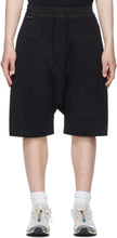 BYBORRE Black Cotton Jacquard Shorts - Shorts Jacquard de coton noir Byborre - Byborre Black Cotton Jacquard 반바지