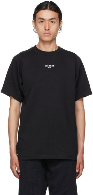 BYBORRE Black Knit 'Patience' T-Shirt - T-shirt de Patience Black Knit de Byborre - Byborre 블랙 니트 '인내'티셔츠