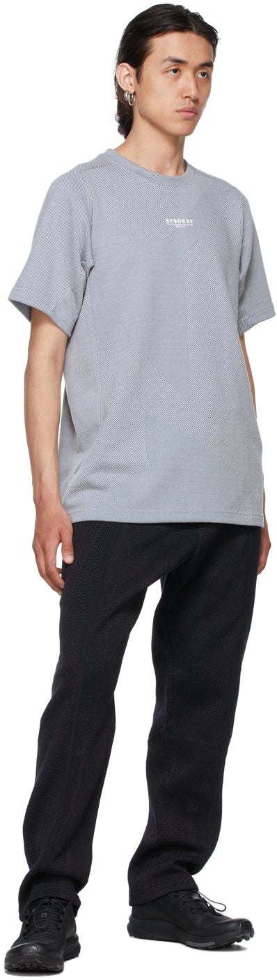 BYBORRE Blue Knit 'Patience' T-Shirt