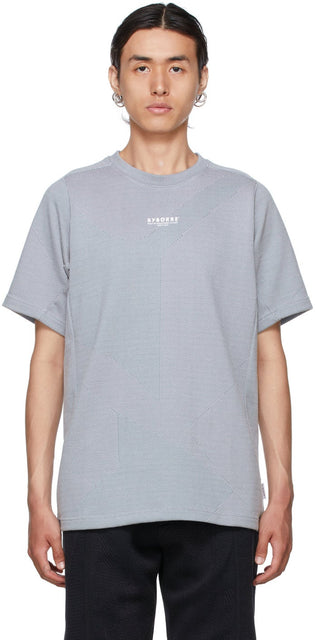 BYBORRE Blue Knit 'Patience' T-Shirt - T-shirt Byborre Blue Knit 'Patience' - Byborre 블루 니트 '인내'티셔츠