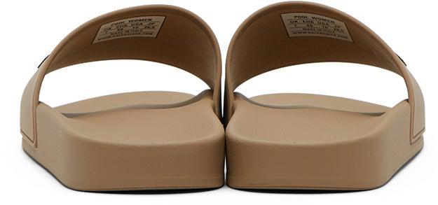 Tan balenciaga slides hot sale