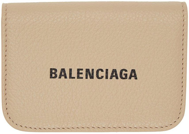 Balenciaga Beige Mini Flap Cash Card Holder - Titulaire de la carte de caisse Balenciaga Beige Mini Flap - Balenciaga 베이지 미니 플랩 현금 카드 홀더