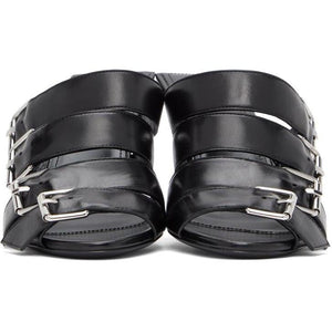 Balenciaga Black Buckle Mules