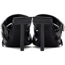 Balenciaga Black Buckle Mules