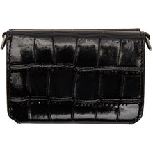 Balenciaga Black Croc Mini Cash Wallet Bag