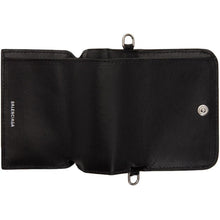 Balenciaga Black Croc Mini Cash Wallet Bag