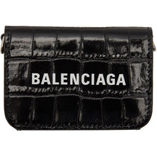 Balenciaga Black Croc Mini Cash Wallet Bag - Balenciaga Black Croc Mini Cash - Balenciaga Black Croc 미니 현금 지갑 백