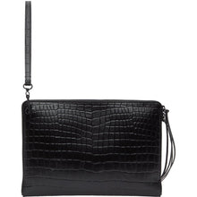 Balenciaga Black Croc Neo Classic Pouch