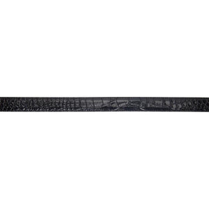 Balenciaga Black Croc Thin BB Belt