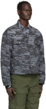 Balenciaga Black Denim Camo Large Fit Jacket