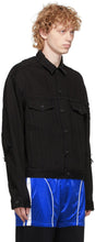 Balenciaga Black Denim Ripped Jacket