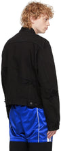 Balenciaga Black Denim Ripped Jacket