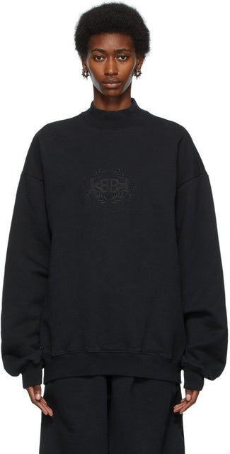 Balenciaga Black Lion's Laurel Sweatshirt - Sweat-shirt Laurel de Lion Noir Balenciaga - Balenciaga Black Lion 's Laurel Sweatsirt.