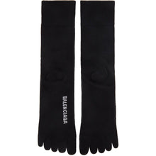 Balenciaga Black Logo Toe Socks - Chaussettes à bout de logo Balenciaga Noir - Balenciaga 검은 로고 발가락 양말