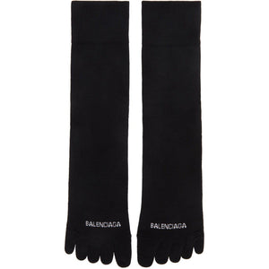 Balenciaga Black Logo Toe Socks