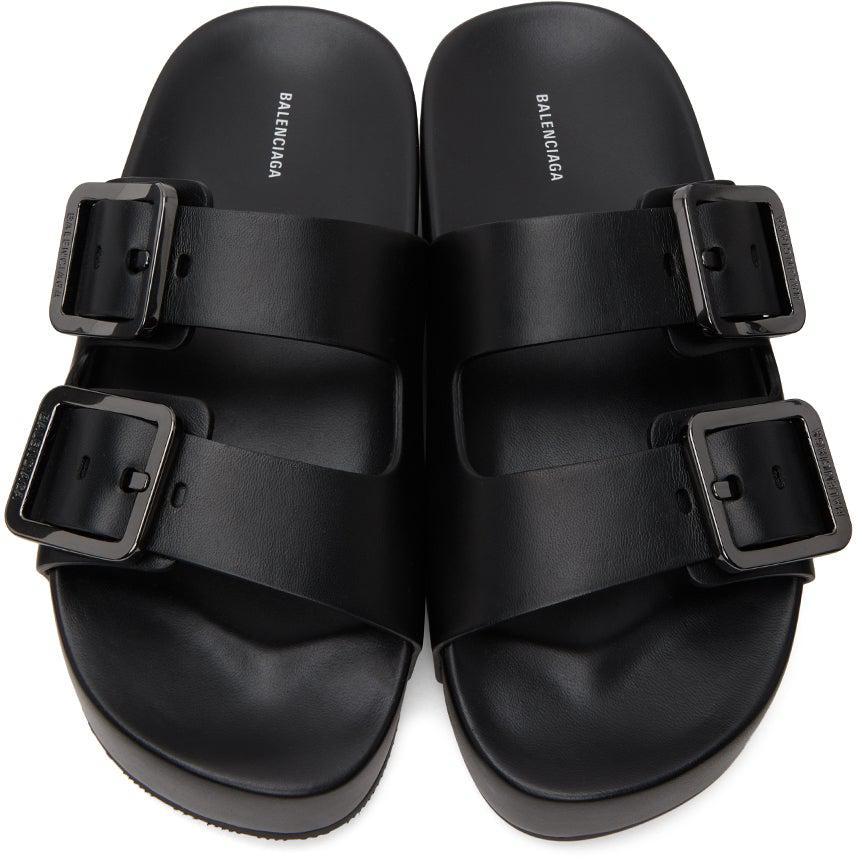 Balenciaga Black Mallorca Platform Sandals