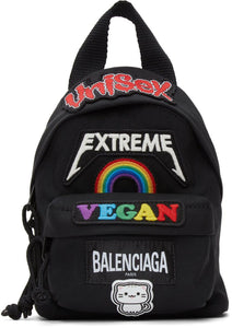 Balenciaga Black Mini Gamer Patch Backpack